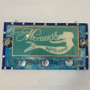 Mermaids Welcome Sign with Coat & Key Hook